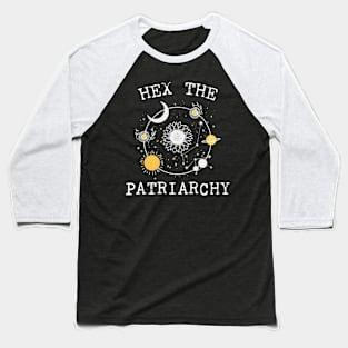 Hex The Patriarchy Femіnist Witch Funny Magical Mystical Magic moon Baseball T-Shirt